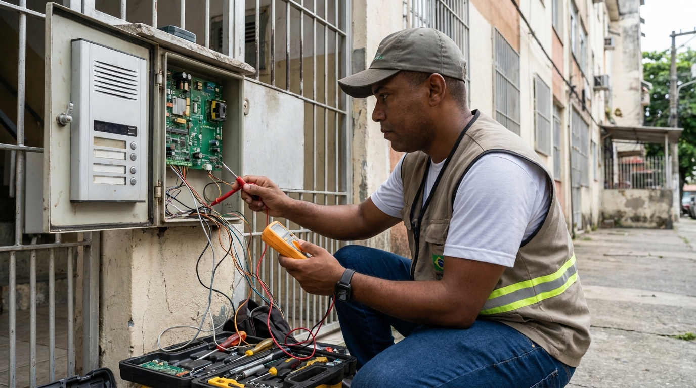 Reparo de Placa e Campainha no Conjunto Joaquim Costa, Montes Claros‑MG